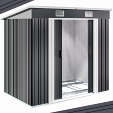 Gardebruk kerti tároló fészer antracit fémház 196x122x182cm kerti tárolás