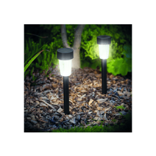 Garden Of Eden 11701A LED-es kültéri szolárlámpa, fekete, hidegfehér, 30cm kültéri világítás