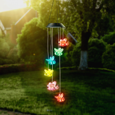Garden Of Eden Felakasztható szolár lámpa - méhecske - RGB LED-del - 78 x 12,5 cm kültéri világítás