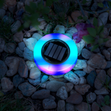 Garden Of Eden LED-es leszúrható szolár lámpa - kör alakú - RGB színes LED - 105 x 128 mm kültéri világítás