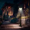 Garden Of Eden LED-es szolár lámpa - kandeláber - 120 cm - 10 LED - fekete - melegfehér (11404)