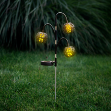 Garden Of Eden Leszúrható szolár lámpa - lánghatással - 5 gömb - 7 cm - 30 LED kültéri világítás