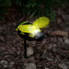 Garden Of Eden Leszúrható szolár lámpa - méhecske - 8 x 6,5 x 14 cm - Fehér LED kültéri világítás