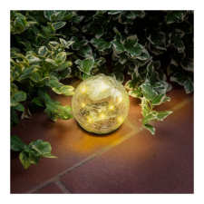 Garden Of Eden Leszúrható szolár üveggömb - 10 cm - 10 melegfehér LED kültéri világítás