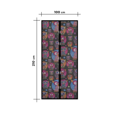 Garden Of Eden mágnessel záródó szúnyogháló függöny ajtóra 100x210cm, baglyos (11398E) (11398E) szúnyogháló