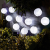 Garden Of Eden Napelemes lampion fényfüzér (10 db fehér lampion, hidegfehér LED,  3,7 m)