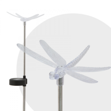Garden Of Eden RGB LED-es kültéri szolárlámpa - Szitakötő - 43 cm (11393B) kültéri világítás