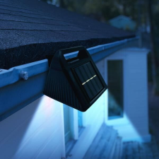 Garden Of Eden Szolár ereszcsatorna fény - 6 hidegfehér SMD LED - fekete kültéri világítás