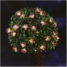 Garden Of Eden Szolár fényfüzér, virág, 2,4 m, 25 melegfehér LED, 55218C kültéri világítás