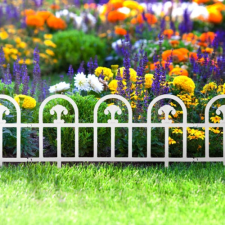 Garden Of Eden Virágágyás szegély / kerítés (60 x 30 cm, fehér) kerti dekoráció