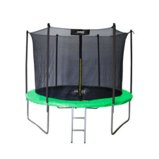  GardenLine kerti trambulin védőhálóval és létrával - zöld - 244 cm trambulin szett