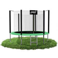 GardenLine Trambulin védőhálóval fekete-zöld színben 312 cm trambulin szett