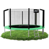 GardenLine Trambulin védőhálóval fekete-zöld színben 374 cm