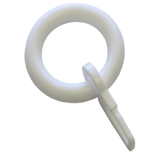 Gardinia CAFÉ VITRÁZSKARIKA AKASZTÓVAL, 10DB/CSOMAG, MŰANYAG/FEHÉR barkácsolás, csiszolás, rögzítés