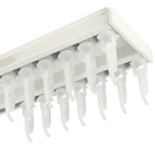 Gardinia Como - Alumínium függönysín szett (fehér) - 2 sor - 120 cm karnis, függönyrúd