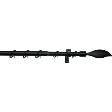Gardinia Flame teljes stílusos karnisgarnitúra 13/16 mm fekete 130 cm-240 cm karnis, függönyrúd