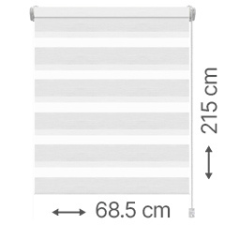 Gardinia Mini zebra roló - sávroló oldalfeszítéssel (Z720 fehér) ajtóra, ablakra: 68x215 cm lakástextília