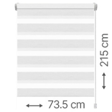 Gardinia Mini zebra roló - sávroló oldalfeszítéssel (Z720 fehér) ajtóra, ablakra: 73.5x215 cm lakástextília