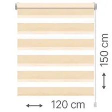 Gardinia Mini zebra roló - sávroló oldalfeszítéssel (Z721 bézs) ablakra: 120x150 cm lakástextília