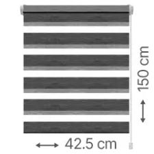 Gardinia Mini zebra roló - sávroló oldalfeszítéssel (Z724 hamuszürke) ablakra: 42.5x150 cm lakástextília