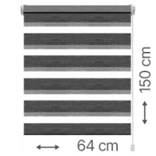 Gardinia Mini zebra roló - sávroló oldalfeszítéssel (Z724 hamuszürke) ablakra: 64x150 cm lakástextília