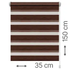 Gardinia Mini zebra roló - sávroló oldalfeszítéssel (Z725 csokoládébarna) ablakra: 35x150 cm lakástextília