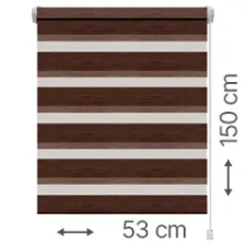 Gardinia Mini zebra roló - sávroló oldalfeszítéssel (Z725 csokoládébarna) ablakra: 53x150 cm lakástextília