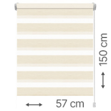 Gardinia Mini zebra roló - sávroló oldalfeszítéssel (Z727 krém) ablakra: 57x150 cm lakástextília