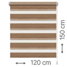 Gardinia Mini zebra roló - sávroló oldalfeszítéssel (Z728 mokka) ablakra: 120x150 cm lakástextília