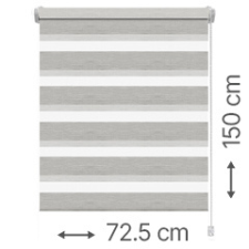 Gardinia Mini zebra roló - sávroló oldalfeszítéssel (Z730 világosszürke) ablakra: 72.5x150 cm lakástextília
