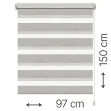 Gardinia Mini zebra roló - sávroló oldalfeszítéssel (Z730 világosszürke) ablakra: 97x150 cm lakástextília