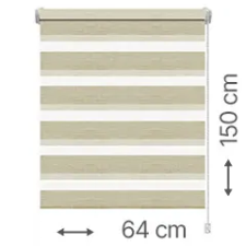 Gardinia Mini zebra roló - sávroló oldalfeszítéssel (Z750 natúr) ablakra: 64x150 cm lakástextília