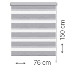 Gardinia Mini zebra roló - sávroló oldalfeszítéssel (Z753 szürke) ablakra: 76x150 cm lakástextília