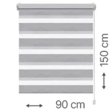 Gardinia Mini zebra roló - sávroló oldalfeszítéssel (Z753 szürke) ablakra: 90x150 cm lakástextília