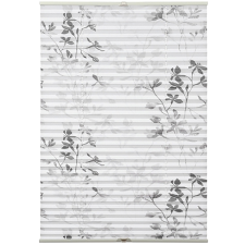 Gardinia pliszé madárbirs levelek 80 cm x 130 cm fehér lakástextília
