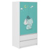 Gardróbszekrény B9  2 ajtós - 2  fiókos elefánt