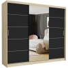  Gardróbszekrény Norvio I. 250x218x60 cm, sonoma - fekete