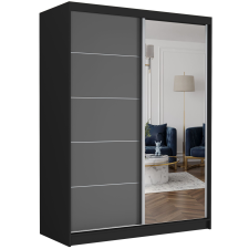  Gardróbszekrény Rivano I. 150x200x60cm fekete - antracit bútor