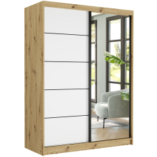  Gardróbszekrény Rivano VI. 150x200x60cm tükörrel, artisan bútor