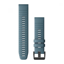 Garmin Fenix 6 óraszíj 22mm tópart kék szilikon fekete csat (QuickFit) okosóra kellék