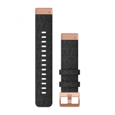 Garmin Fenix 6S óraszíj 20mm nylon fekete nylon Rose Gold csat (QuickFit) okosóra kellék