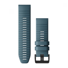 Garmin Fenix 6X óraszíj 26 mm tópart kék szilikon fekete csat (QuickFit) okosóra kellék