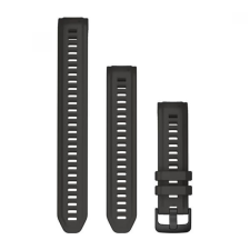 Garmin Instinct 2S óraszíj 20mm grafit szilikon extra hosszú kiegészítő szíjjal okosóra kellék