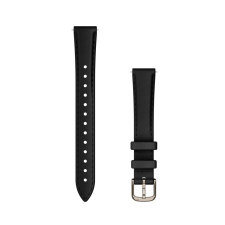 Garmin Lily óraszíj 14 mm bőr fekete krémarany csat okosóra kellék