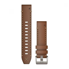Garmin Marq óraszíj 22mm barna olasz bőr ezüst csat (QuickFit) okosóra kellék