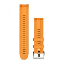 Garmin Marq QuickFit 22mm szilikon szíj narancssárga ezüst csat okosóra kellék