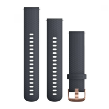 Garmin Óraszíj 20 mm gránitkék szilikon Rose Gold csat (Quick Release) okosóra kellék
