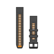 Garmin Óraszíj 22 mm grafit/narancs szilikon (QuickFit) okosóra kellék