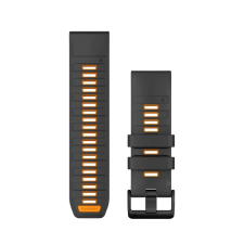 Garmin Óraszíj 26mm grafit/narancs szilikon (QuickFit) okosóra kellék