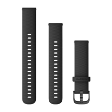 Garmin óraszíj Vivoactive 4S fekete szilikon (18 mm) (010-12932-01) okosóra kellék